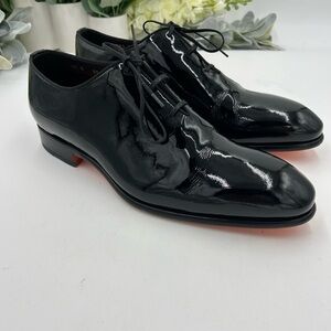 Men's Santoni patent leather Oxford's size 10 made in Italy worn once